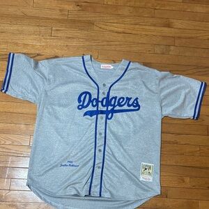 Mitchell & Ness  BROOKLYN DODGERS Gray Jackie Robinson Jersey